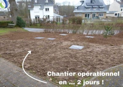 Chantier de micro-station d'épuration 5eh à Spa terminé après 2 jours