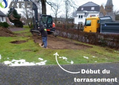 Début du terrassement sur le chantier de micro-station à Spa